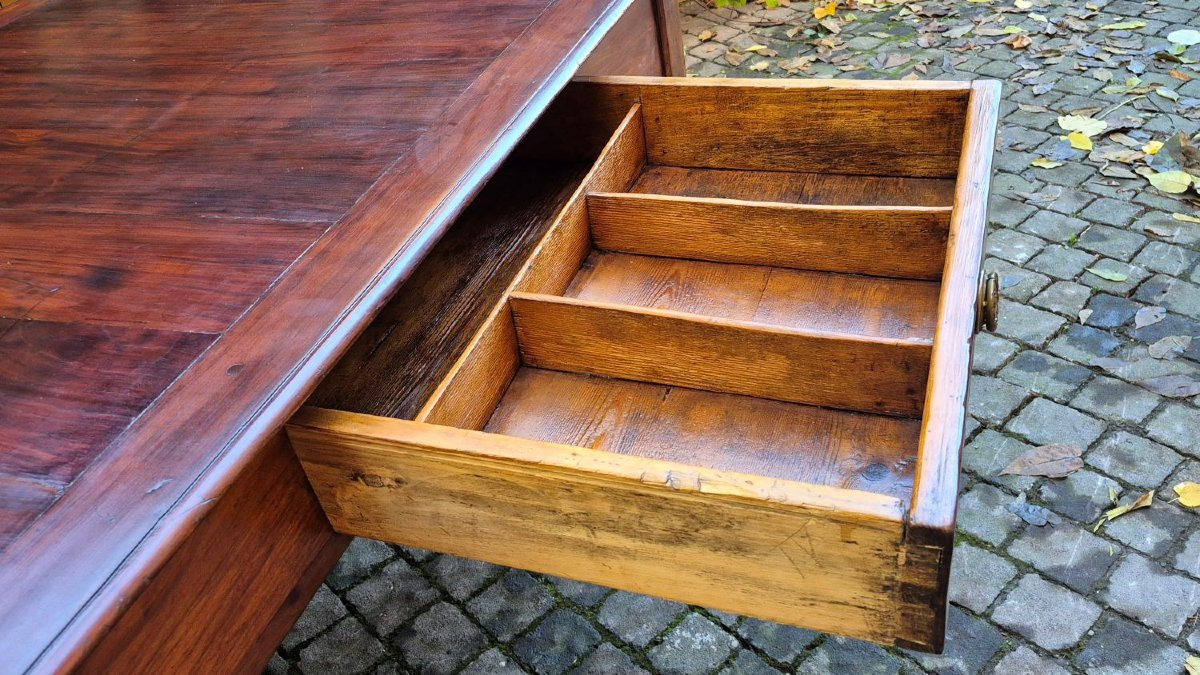 Longue table ancienne en merisier de la région des Marches, à 6 pieds-photo-4