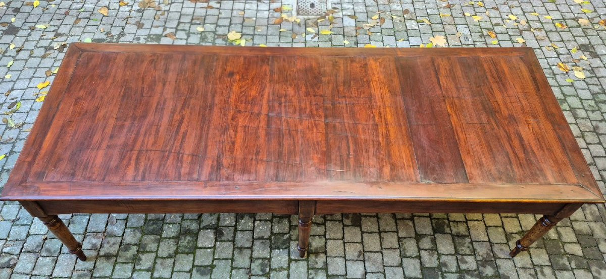 Longue table ancienne en merisier de la région des Marches, à 6 pieds-photo-8