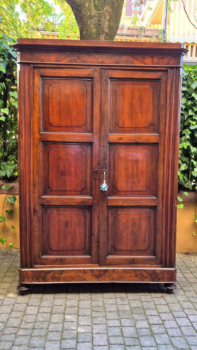 Antique Emilian Walnut Paneled Sideboard