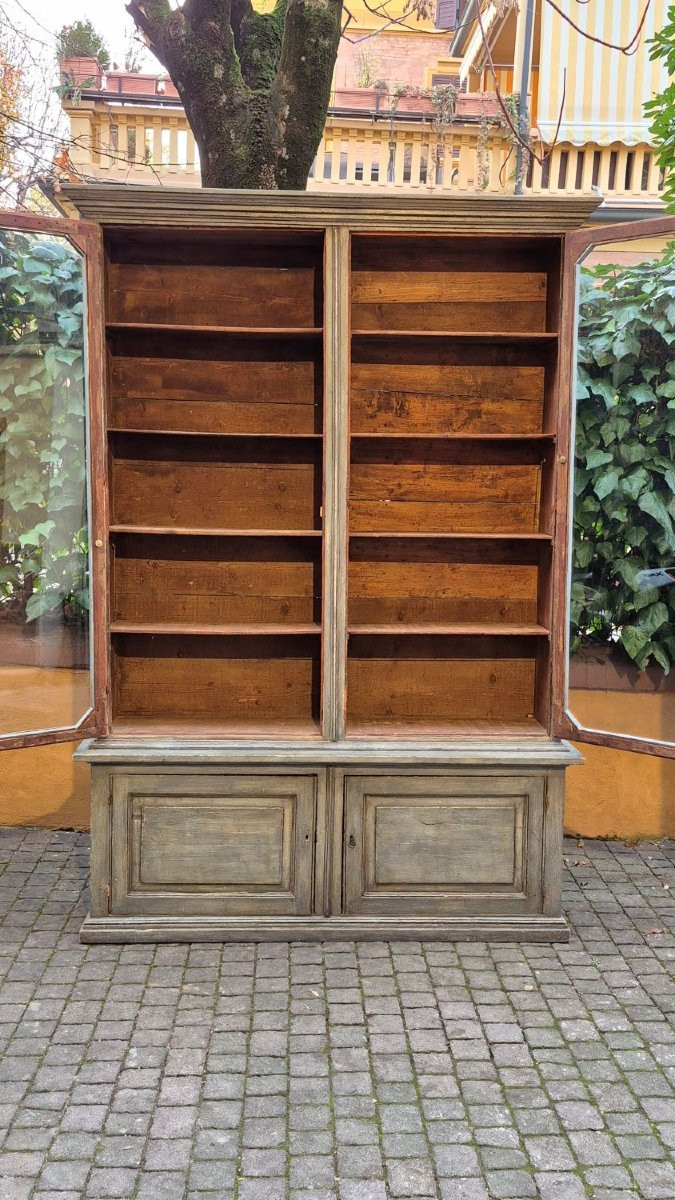 Bibliothèque vénitienne laquée ancienne du XIXe siècle-photo-2