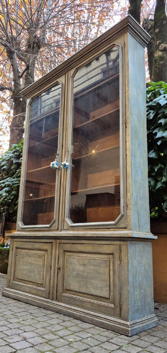 Bibliothèque vénitienne laquée ancienne du XIXe siècle-photo-3