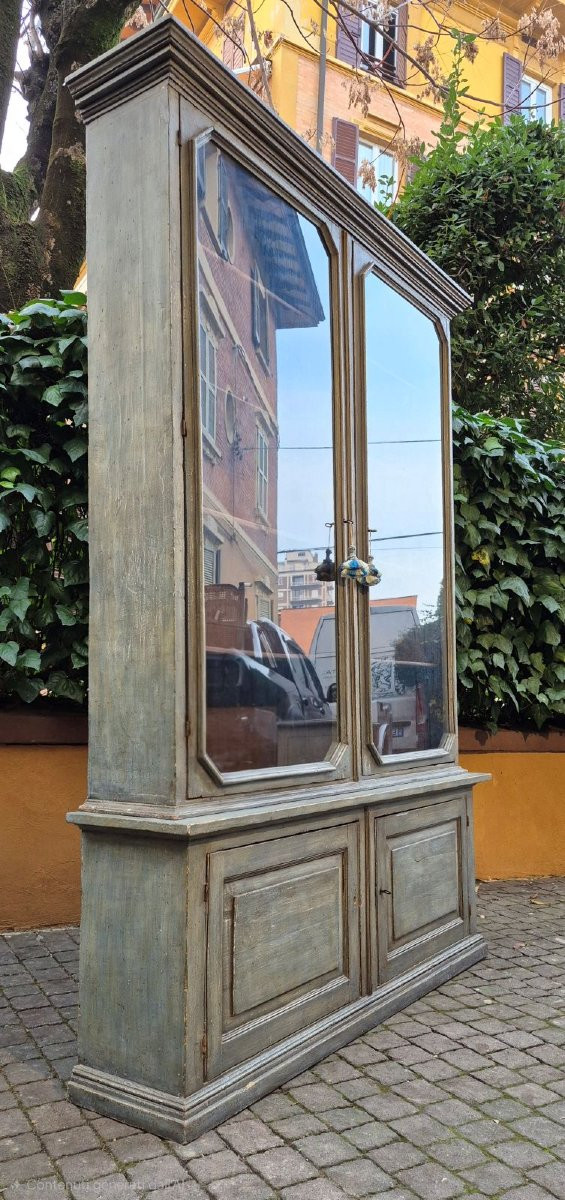 Bibliothèque vénitienne laquée ancienne du XIXe siècle-photo-4