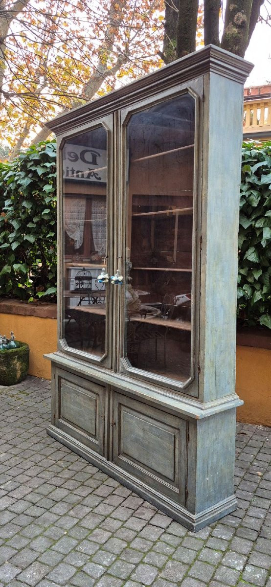 Bibliothèque vénitienne laquée ancienne du XIXe siècle-photo-6