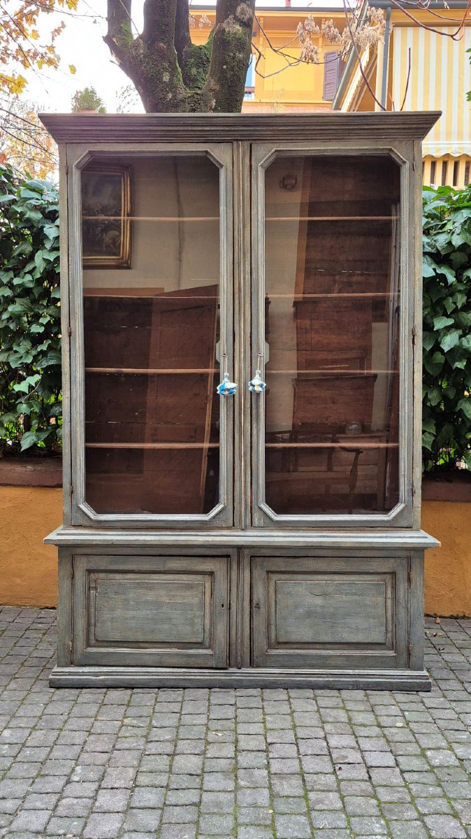 Bibliothèque vénitienne laquée ancienne du XIXe siècle