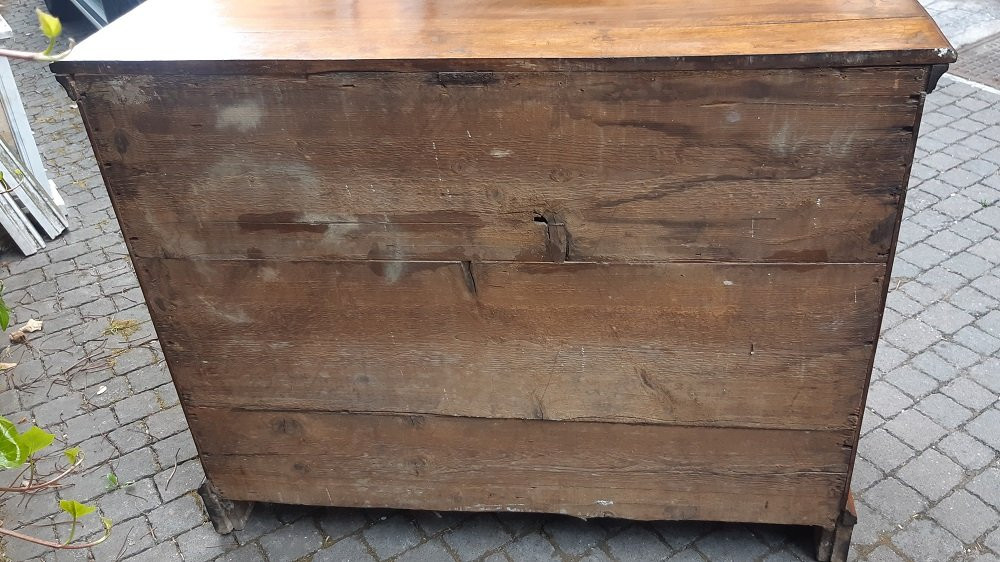 Commode lombarde, plaquée et incrustée-photo-3