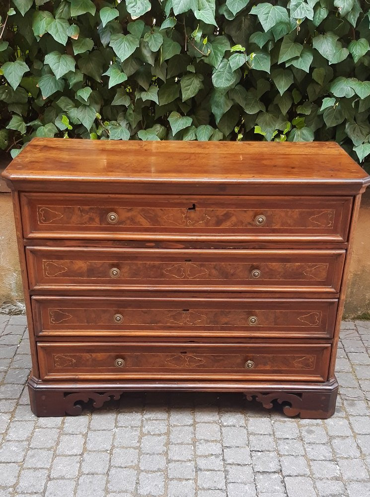 Commode lombarde, plaquée et incrustée-photo-5