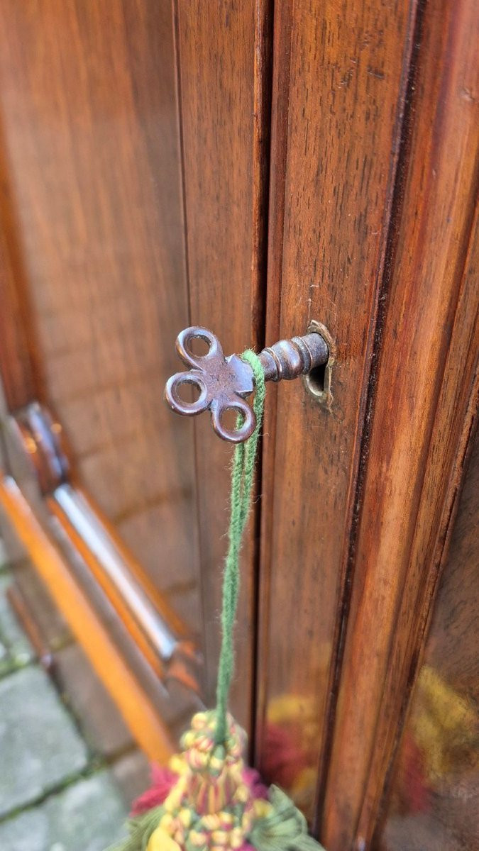Bibliothèque-pont ancienne en noyer génois-photo-5