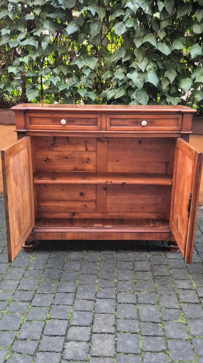 Antique Narrow Emilian Walnut Sideboard For Entrance Hall-photo-2