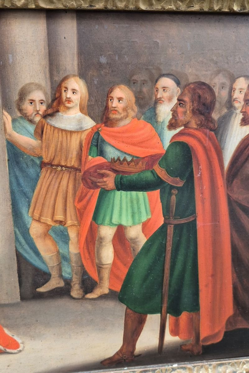 Peinture ancienne : Le couronnement d'Henri VI-photo-3