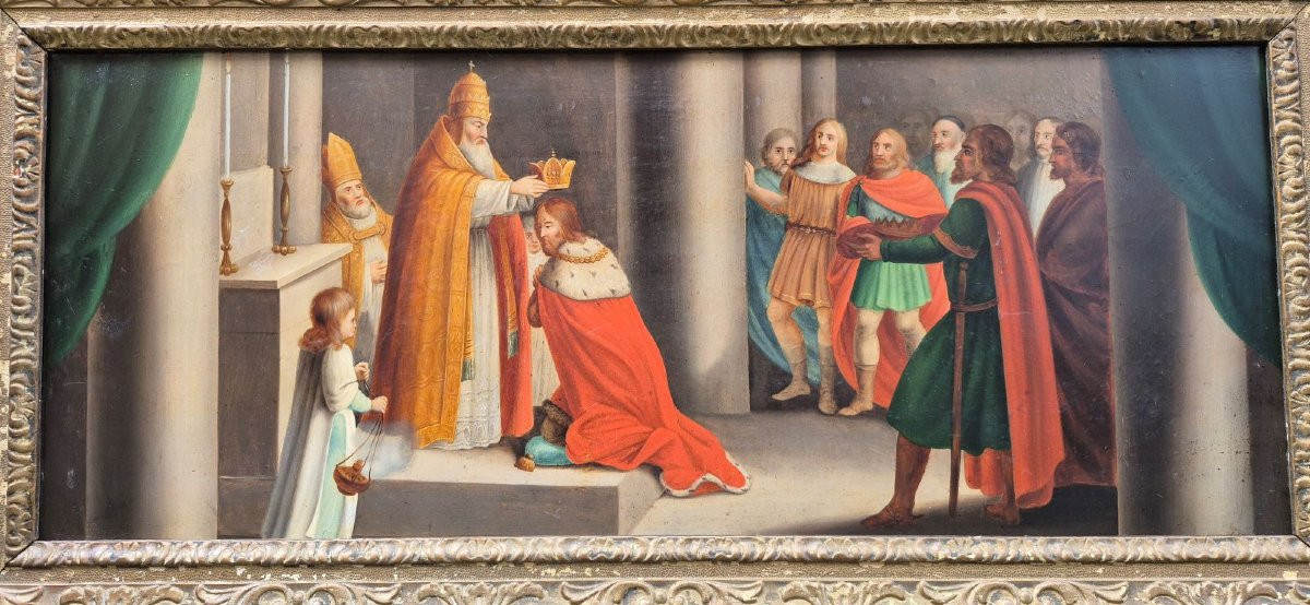 Peinture ancienne : Le couronnement d'Henri VI-photo-1