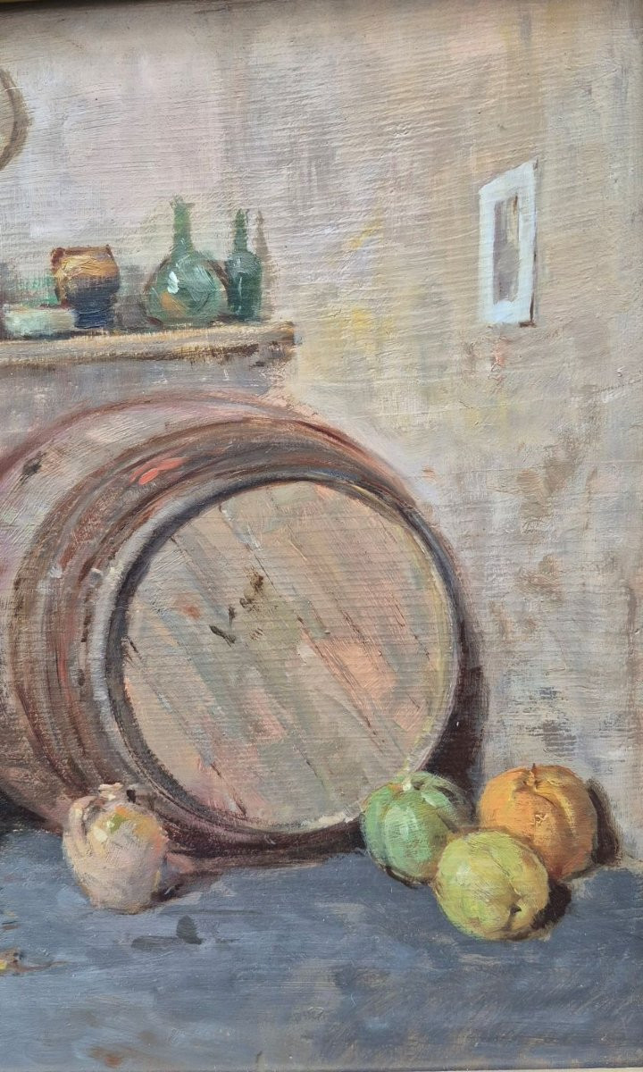 Oil Painting On Panel By Vincenzo Caprile-photo-2