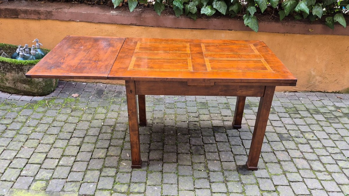 Antique Empire Style Extendable Table With Threaded Top-photo-3