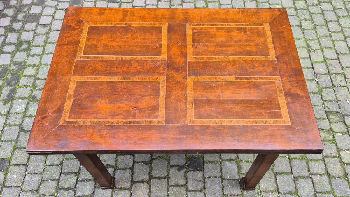 Antique Empire Style Extendable Table With Threaded Top-photo-4