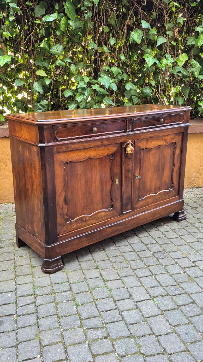 Buffet ancien français en noyer du XIXe siècle-photo-2