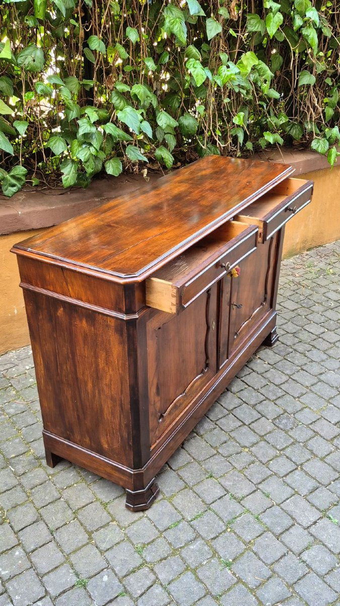 Buffet ancien français en noyer du XIXe siècle-photo-2