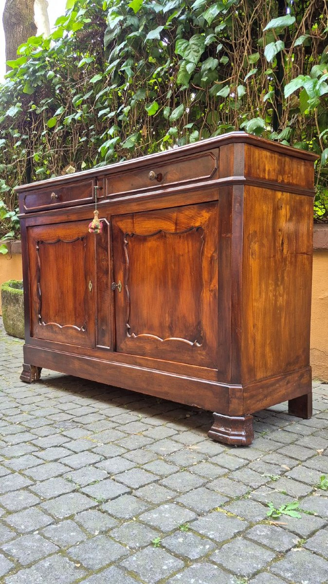 Buffet ancien français en noyer du XIXe siècle-photo-6