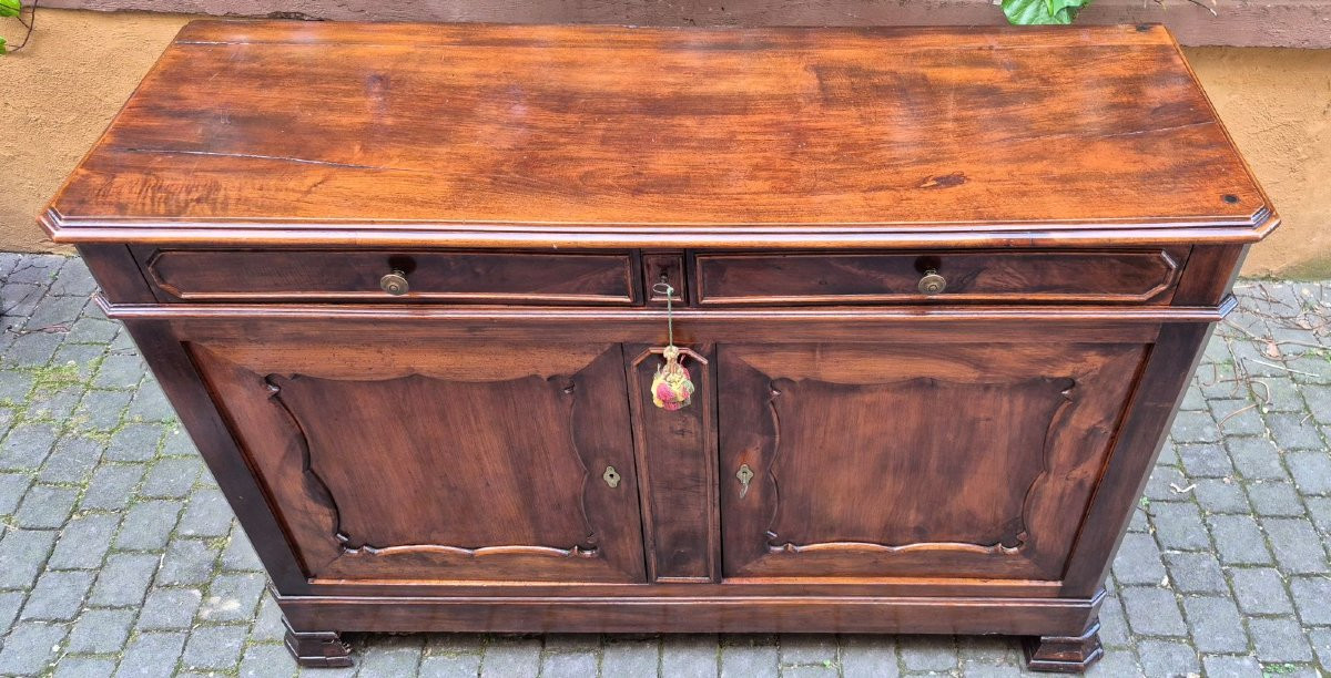Buffet ancien français en noyer du XIXe siècle-photo-7
