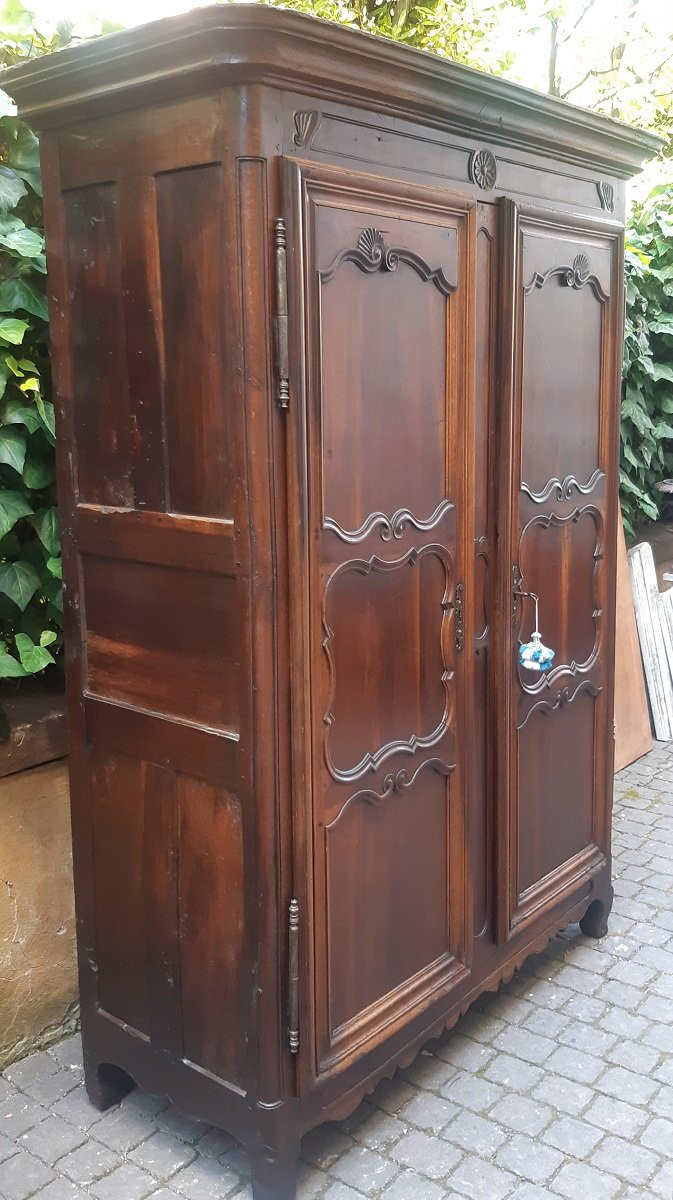 Armoire ancienne française en noyer du XVIIIe siècle-photo-3