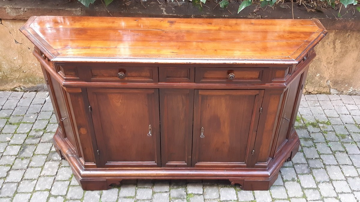 Antique Venetian Sideboard With Mitered Corners And Four Doors-photo-3