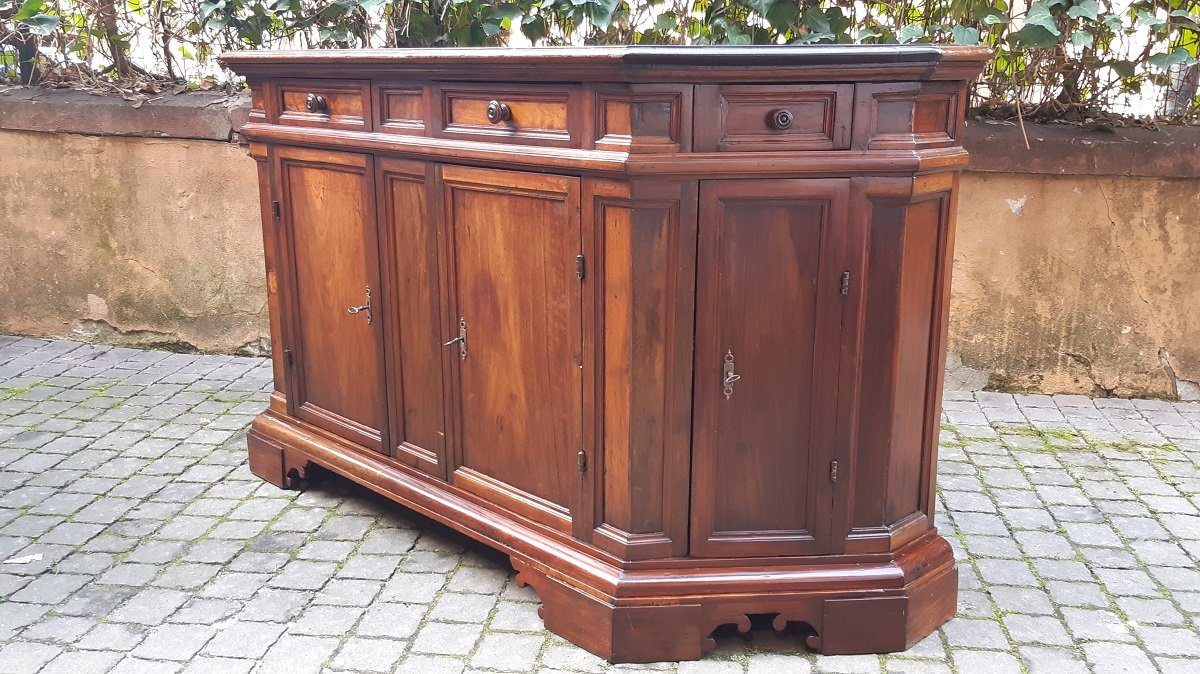 Antique Venetian Sideboard With Mitered Corners And Four Doors-photo-4