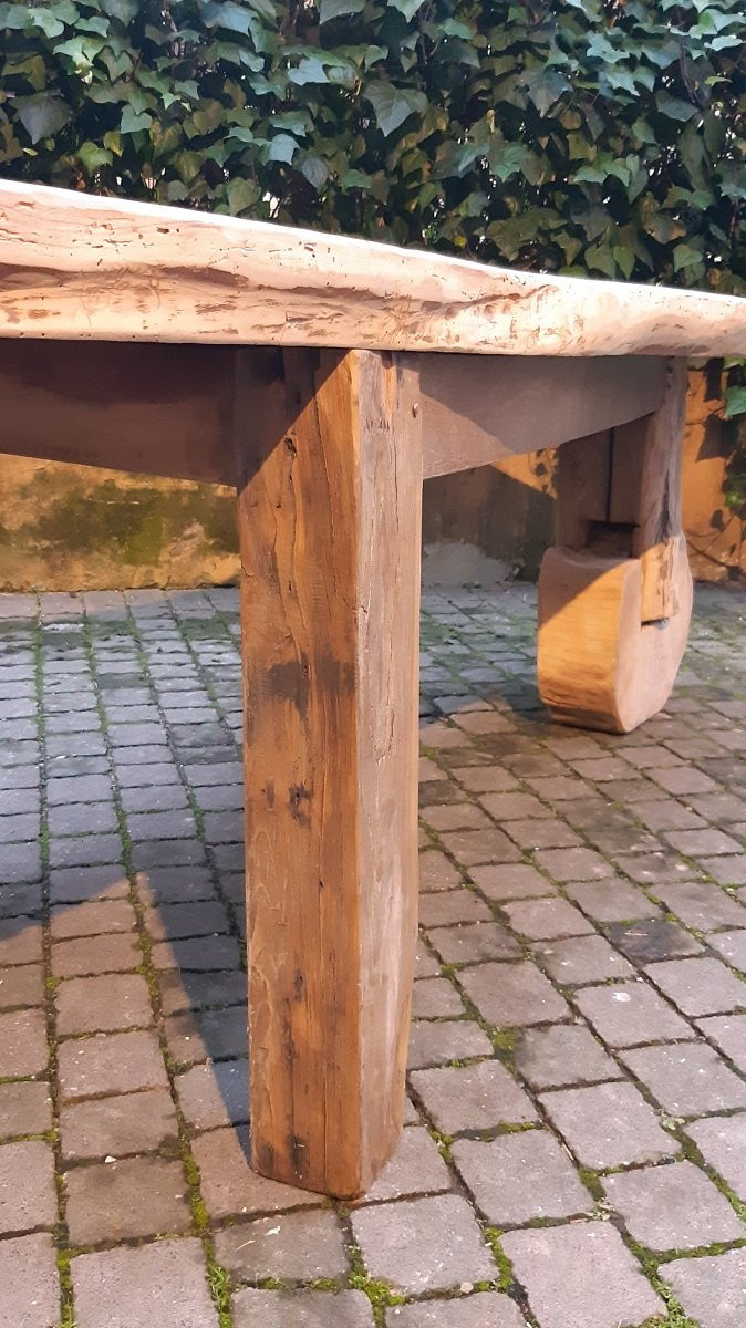 Antique Dining Table Made Of Walnut, Cherry, And Oak, From Tuscany-photo-4