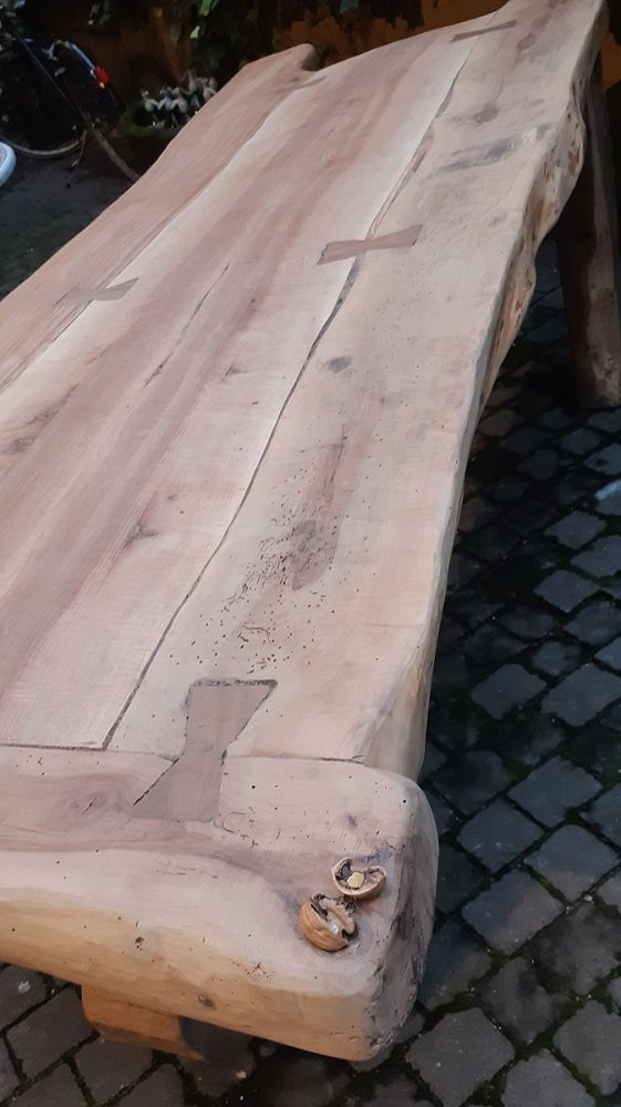 Antique Dining Table Made Of Walnut, Cherry, And Oak, From Tuscany-photo-5