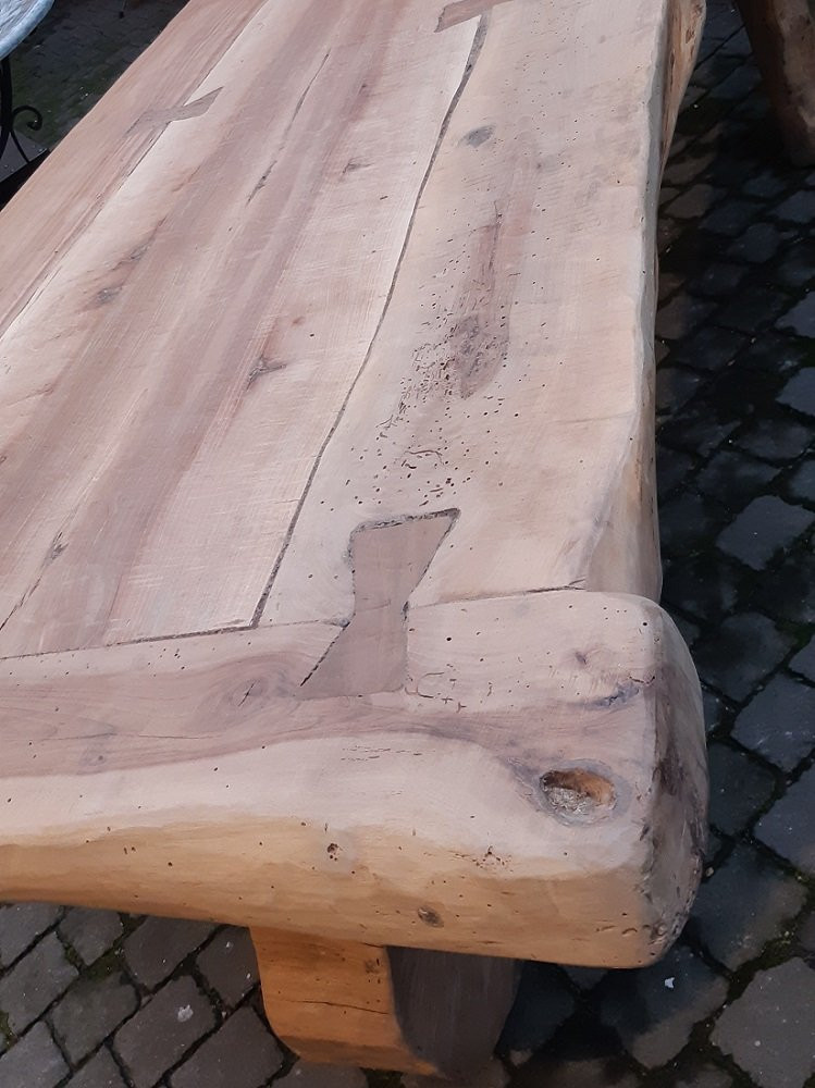 Antique Dining Table Made Of Walnut, Cherry, And Oak, From Tuscany-photo-6