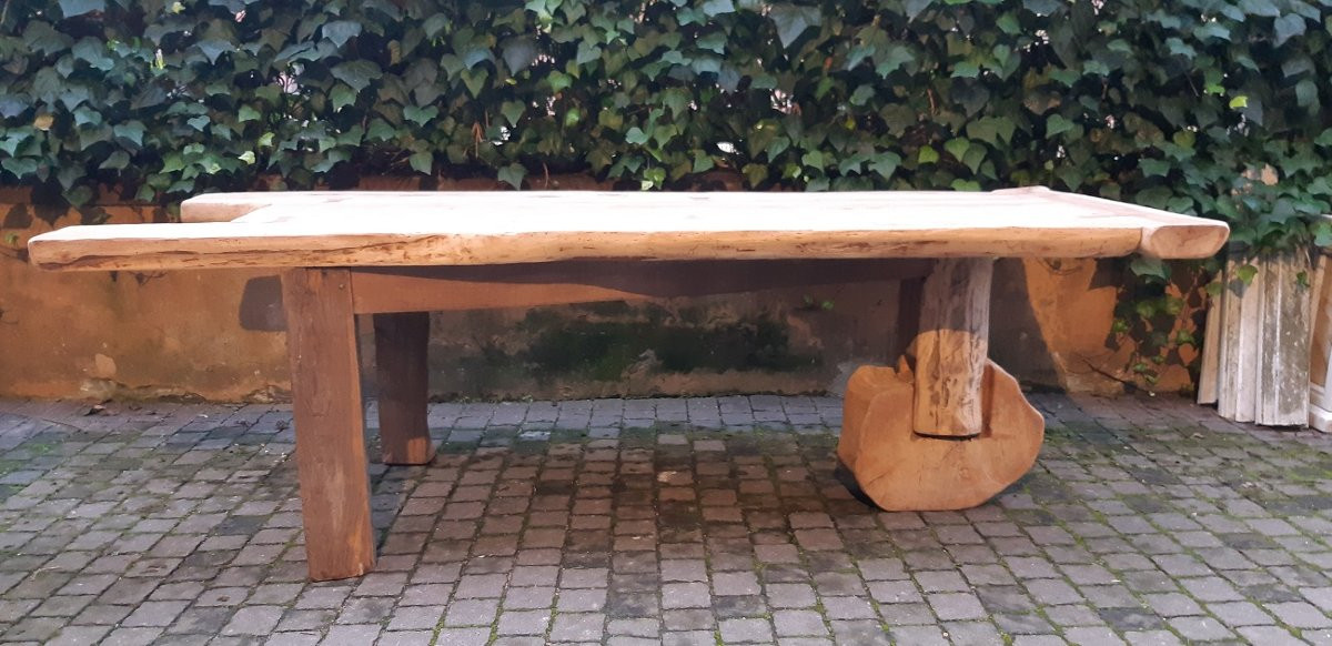 Antique Dining Table Made Of Walnut, Cherry, And Oak, From Tuscany-photo-7