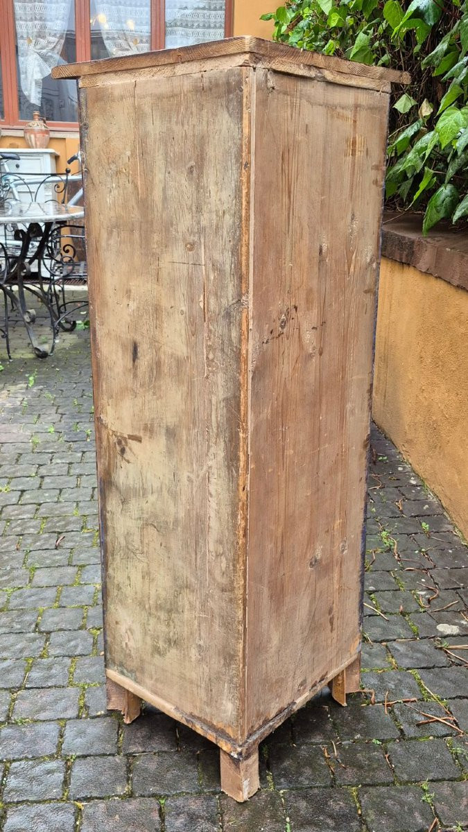 Petit meuble d'angle ancien en pin-photo-3