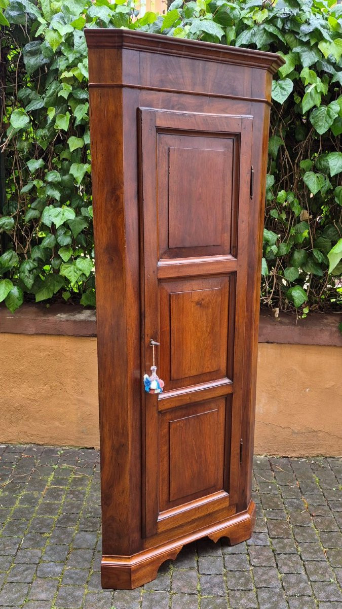 Antique Lombard Corner Cabinet In Walnut-photo-2