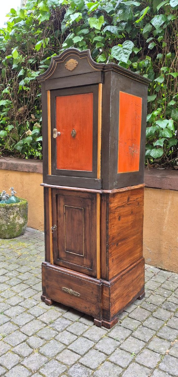Antique 19th-century Bolognese Safe With A Double-key Mechanism-photo-2