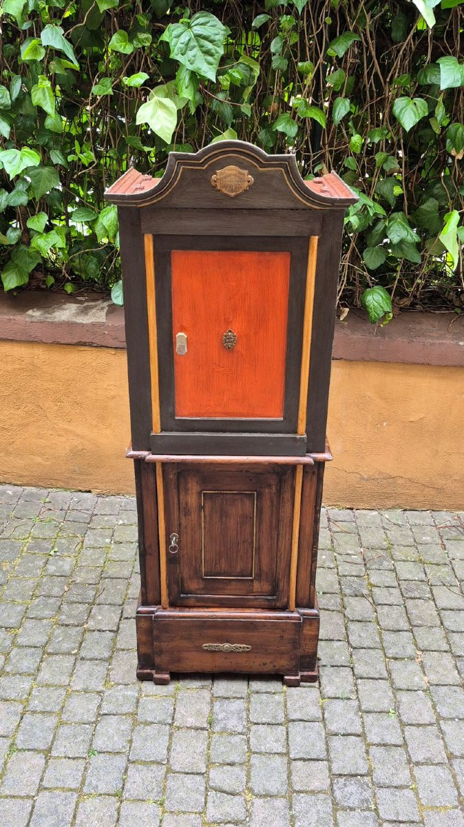 Antique 19th-century Bolognese Safe With A Double-key Mechanism-photo-1
