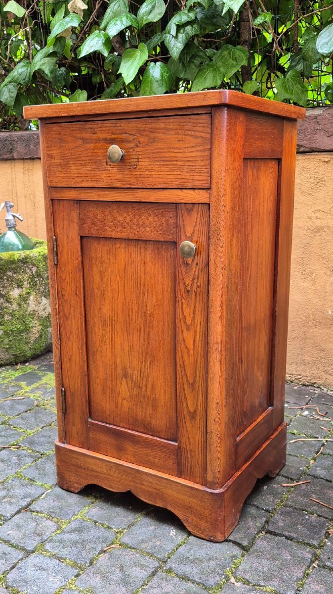Pair Of Antique 19th-century Oak Nightstands-photo-3