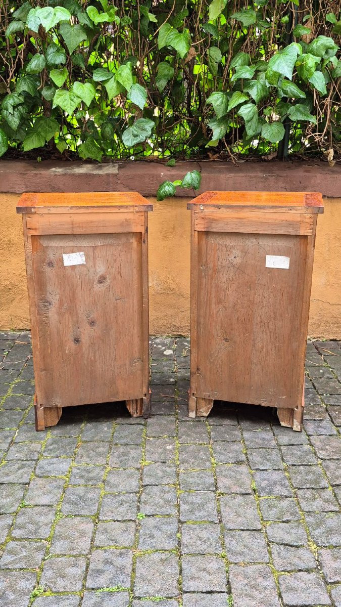 Pair Of Antique 19th-century Oak Nightstands-photo-5