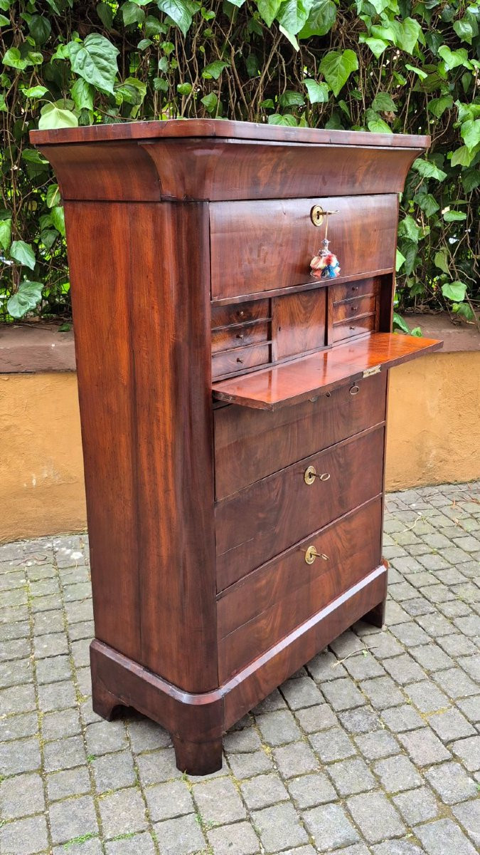 Commode ancienne du XIXe siècle avec rainure et rabat-photo-4