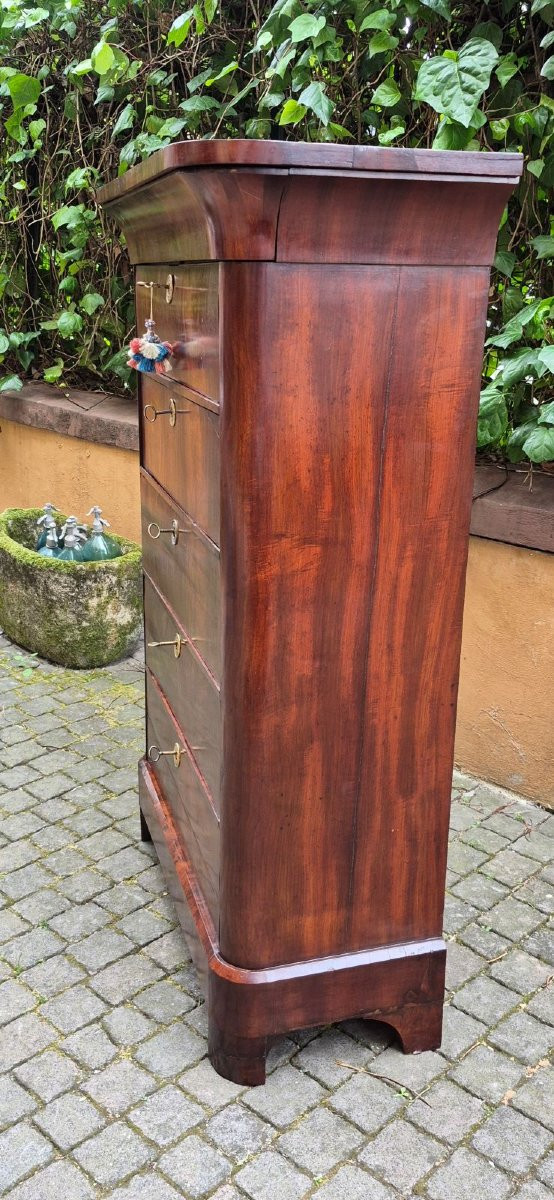 Commode ancienne du XIXe siècle avec rainure et rabat-photo-4