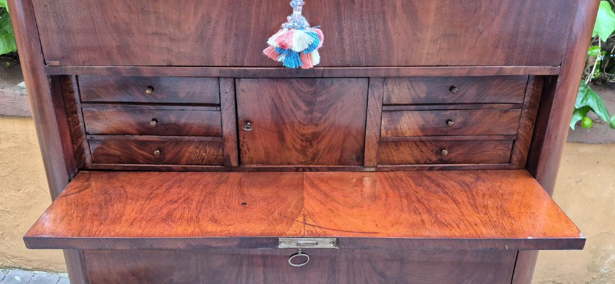 Commode ancienne du XIXe siècle avec rainure et rabat-photo-6
