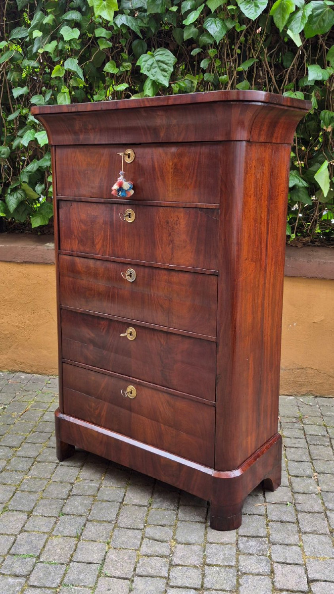 Commode ancienne du XIXe siècle avec rainure et rabat