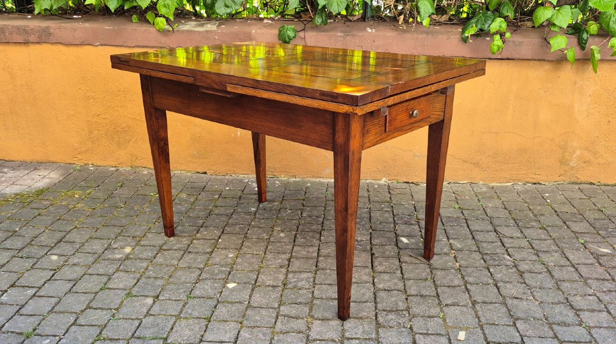 Antique 19th-century Extendable Table With Spindle Legs-photo-4