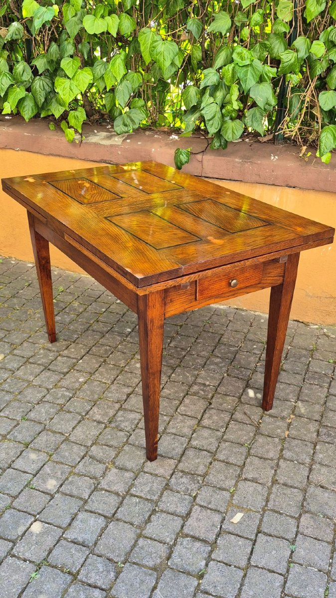 Antique 19th-century Extendable Table With Spindle Legs-photo-5
