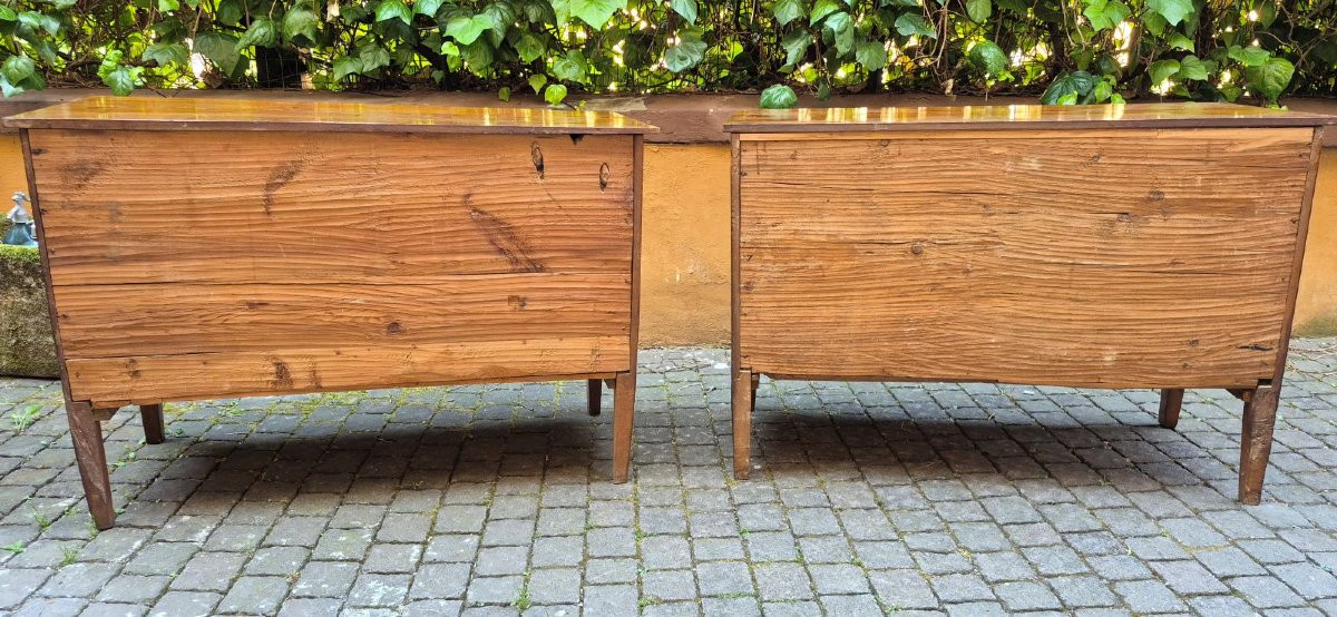 Pair Of Antique Italian Empire-style Chest Of Drawers-photo-8