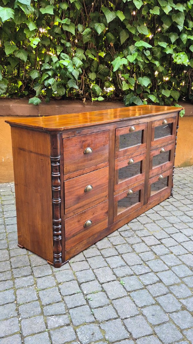 Commode à pâtes ancienne en noyer-photo-2