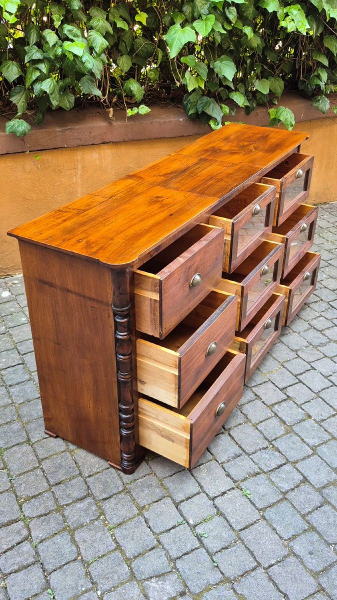 Commode à pâtes ancienne en noyer-photo-3