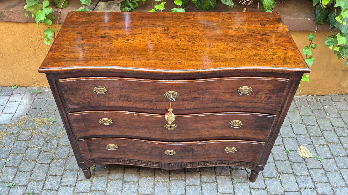 18th-century Antique, Weathered Chest Of Drawers From Emilia-photo-1