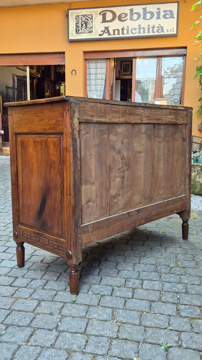 18th-century Antique, Weathered Chest Of Drawers From Emilia-photo-6