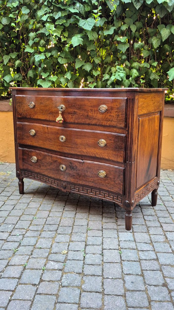 18th-century Antique, Weathered Chest Of Drawers From Emilia