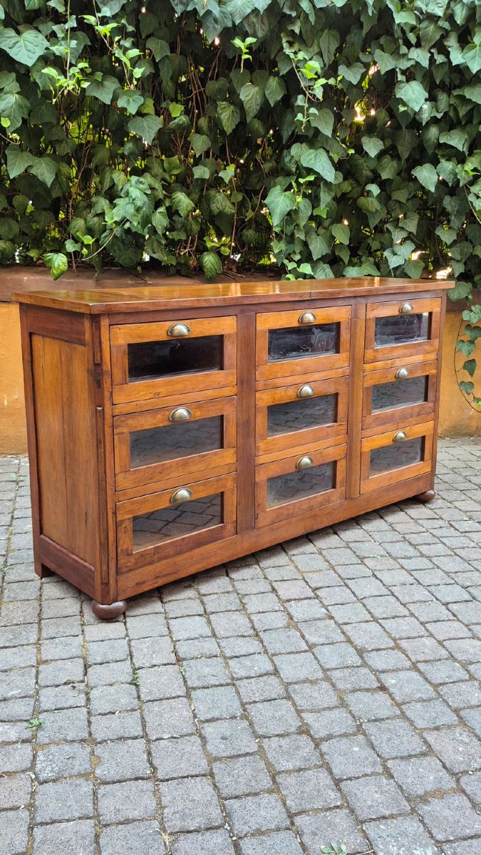 Antique Walnut Pasta Chest Of Drawers-photo-3