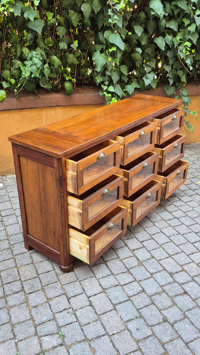 Antique Walnut Pasta Chest Of Drawers-photo-4