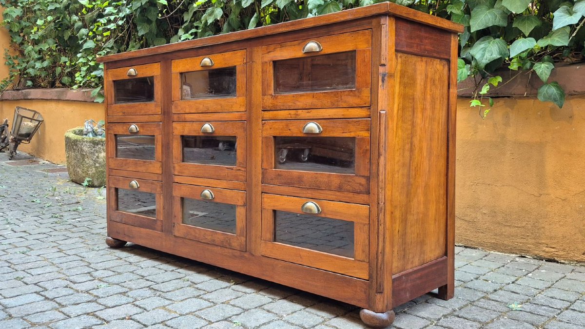 Antique Walnut Pasta Chest Of Drawers-photo-1