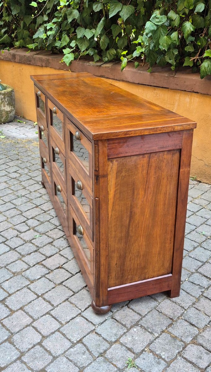 Antique Walnut Pasta Chest Of Drawers-photo-4